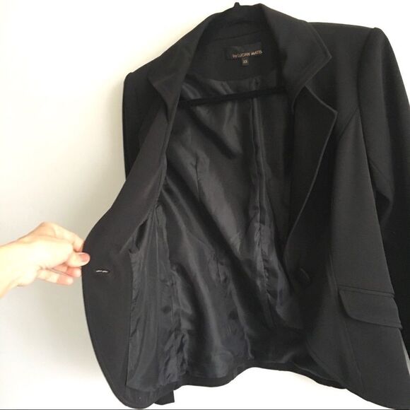 Matis by LUCIAN MATIS Black Single Button Front Blazer Jacket XS - Picture 8 of 9